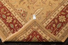 10x14 Tan, Gold, Burnt Orange Color Hand Knotted Soumak Wool Transitional Oriental Rug