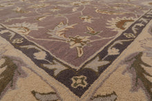 LoomBloom Multi Size Aubergine Hand Tufted Traditional Abstract Wool Oriental Area Rug