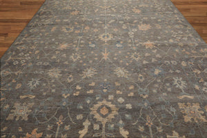 Multi Size Hand Knotted Traditional Oushak 100% Wool Oriental Area Rug Mossy Gray, Beige Color - Oriental Rug Of Houston