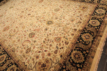 12x18 Beige, Black, Rust Color Hand Knotted Agra New Zealand Wool Traditional Oriental Rug