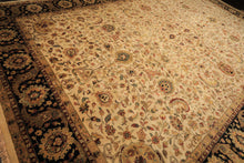 12x18 Beige, Black, Rust Color Hand Knotted Agra New Zealand Wool Traditional Oriental Rug