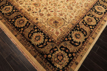 12x18 Beige, Black, Rust Color Hand Knotted Agra New Zealand Wool Traditional Oriental Rug