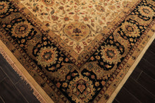 12x18 Beige, Black, Rust Color Hand Knotted Agra New Zealand Wool Traditional Oriental Rug