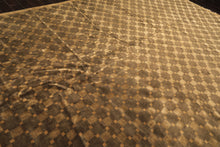 10x14 Tan, Olive, Green Color Hand Knotted Tibetan New Zealand Wool Transitional Oriental Rug