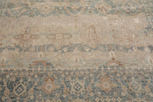 8x10 Hand Knotted Distress Quality Wool and Silk Traditional Oriental Area Rug Beige Aqua Color