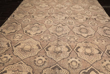 9x13 Taupe, Beige, Brown Color Hand Knotted Oushak Wool Transitional Oriental Rug