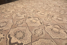 9x13 Taupe, Beige, Brown Color Hand Knotted Oushak Wool Transitional Oriental Rug