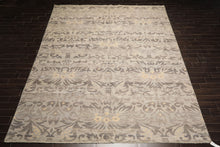 Multi Size Silver Beige Gray Color Hand Knotted Oushak Wool Transitional Oriental Rug