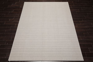 LoomBloom Multi Size Gray Hand Woven Contemporary Herringbone  New Zealand Wool  Oriental Area Rug