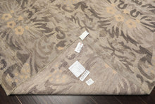 Multi Size Silver Beige Gray Color Hand Knotted Oushak Wool Transitional Oriental Rug