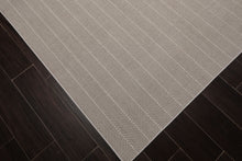 LoomBloom Multi Size Gray Hand Woven Contemporary Herringbone  New Zealand Wool  Oriental Area Rug