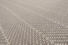 LoomBloom Multi Size Gray Hand Woven Contemporary Herringbone  New Zealand Wool  Oriental Area Rug