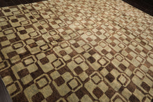 10x14 Seafoam, Brown, Color Hand Knotted Tibetan New Zealand Wool Transitional Oriental Rug
