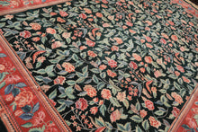 10x14 Emerald, Pink, Rose Color Hand Knotted Sino Persian Wool & Silk Traditional Oriental Rug