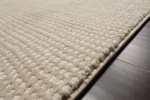 LoomBloom Multi Size Beige Hand Tufted Contemporary Textured  New Zealand Wool  Oriental Area Rug