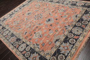 Rust Hand Knotted Traditional Oushak Wool Oriental Rug LoomBloom 8x10