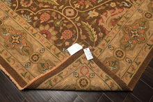 9x12 Brown, Taupe, Green Color Hand Knotted Soumak Wool Transitional Oriental Rug