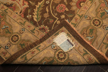 9x12 Brown, Taupe, Green Color Hand Knotted Soumak Wool Transitional Oriental Rug