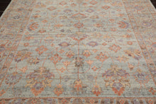 Pale Aqua Hand Knotted Traditional Oushak Wool Oriental Rug LoomBloom 8x10