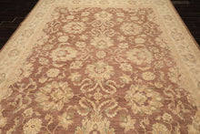 9x12 Taupe, Ivory, Tan Color Hand Knotted Chobi Peshawar Wool Transitional Oriental Rug