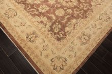 9x12 Taupe, Ivory, Tan Color Hand Knotted Chobi Peshawar Wool Transitional Oriental Rug