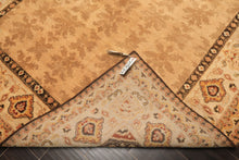 6x9 Tan, Ivory, Gold Color Hand Knotted Agra Wool Transitional Oriental Rug