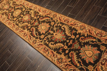 Multi Size Brown Gold Aqua Color Hand Knotted Agra Wool Traditional Oriental Rug