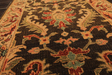 Multi Size Brown Gold Aqua Color Hand Knotted Agra Wool Traditional Oriental Rug