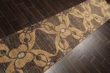 2'6x10 Gray, Beige, Slate Color Hand Knotted Tibetan Wool Transitional Oriental Rug