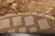 8' Round Camel, Celadon, Color Hand Knotted Tibetan New Zealand Wool Transitional Oriental Rug