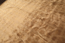 Round Tan, Gold, Color Hand Knotted Tibetan New Zealand Wool Transitional Oriental Rug