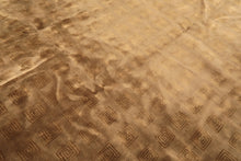 Round Tan, Gold, Color Hand Knotted Tibetan New Zealand Wool Transitional Oriental Rug
