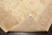 8x10 Ivory, Beige, Taupe Color Hand Knotted Oushak Wool Transitional Oriental Rug