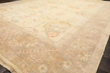 8x10 Ivory, Beige, Taupe Color Hand Knotted Oushak Wool Transitional Oriental Rug