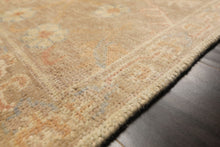 8x10 Ivory, Beige, Taupe Color Hand Knotted Oushak Wool Transitional Oriental Rug