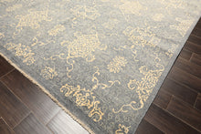 8x10 Gray, Ivory, Color Hand Knotted Peshawar Wool Transitional Oriental Rug