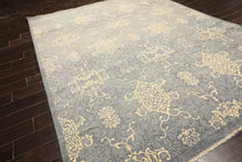 8x10 Gray, Ivory, Color Hand Knotted Peshawar Wool Transitional Oriental Rug