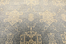 8x10 Gray, Ivory, Color Hand Knotted Peshawar Wool Transitional Oriental Rug