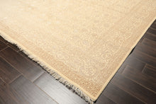 8x10 Ivory, Beige, Color Hand Knotted Tibetan Wool & Silk Transitional Oriental Rug