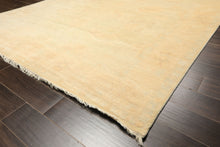 8x10 Gray, Beige, Tan Color Hand Knotted Oushak New Zealand Wool Transitional Oriental Rug