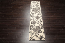 LoomBloom 2'3''x10' Ivory Hand Tufted Contemporary Floral Wool Oriental Area Rug