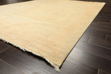 8x10 Gray, Beige, Tan Color Hand Knotted Oushak New Zealand Wool Transitional Oriental Rug