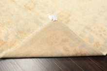 8x10 Beige, Gray, Blue Color Hand Knotted Oushak New Zealand Wool Transitional Oriental Rug