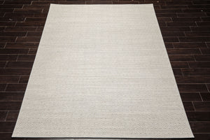 LoomBloom Multi Size Ivory Hand Woven Contemporary Geometric Flatweave New Zealand Wool  Oriental Area Rug