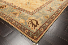 8x10 Beige, Slate, Rust Color Hand Knotted Tibetan Wool Traditional Oriental Rug