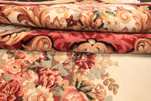 8x10 Ivory, Rose, Blush Color Hand Knotted French Aubusson Savonnerie Wool Traditional Oriental Rug