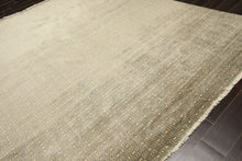 8x10 Moss, Ivory, Color Hand Knotted Bokhara New Zealand Wool Modern & Contemporary Oriental Rug