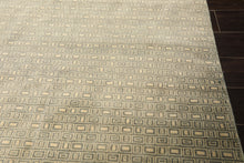 8x10 Moss, Ivory, Color Hand Knotted Bokhara New Zealand Wool Modern & Contemporary Oriental Rug