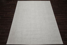 LoomBloom Multi Size Ash Gray Hand Woven Textured Modern Herringbone  New Zealand Wool Oriental Area Rug