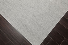 LoomBloom Multi Size Ash Gray Hand Woven Textured Modern Herringbone  New Zealand Wool Oriental Area Rug